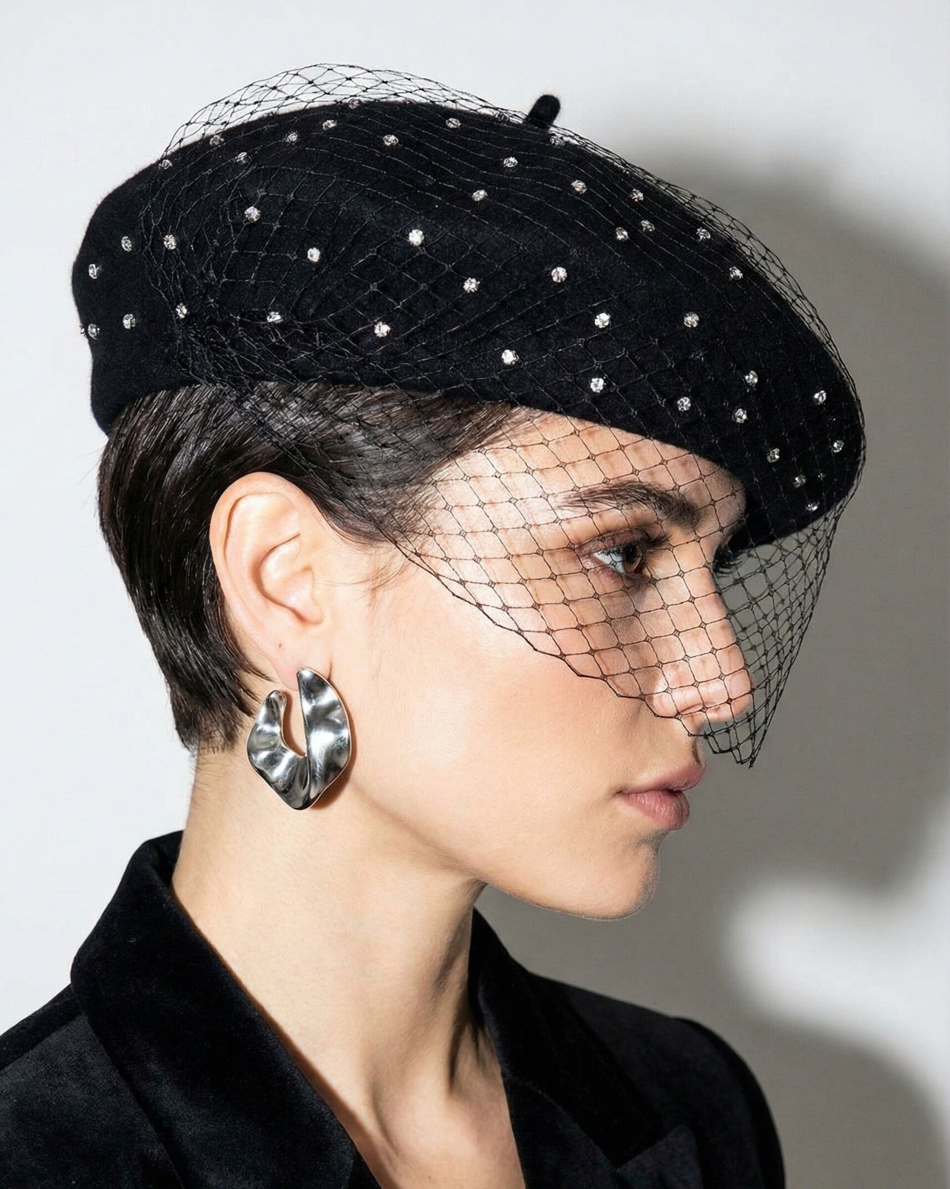 BOINA BLACK VEILED - 2