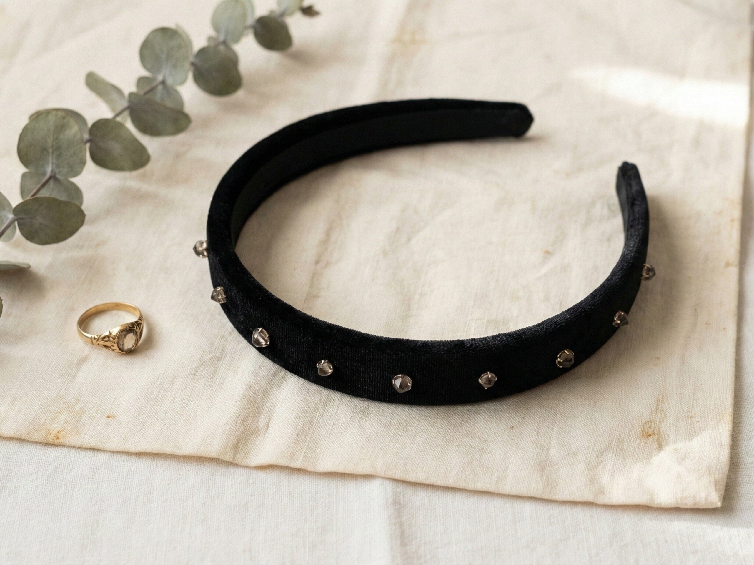 Diadema terciopelo Black smoke - 2