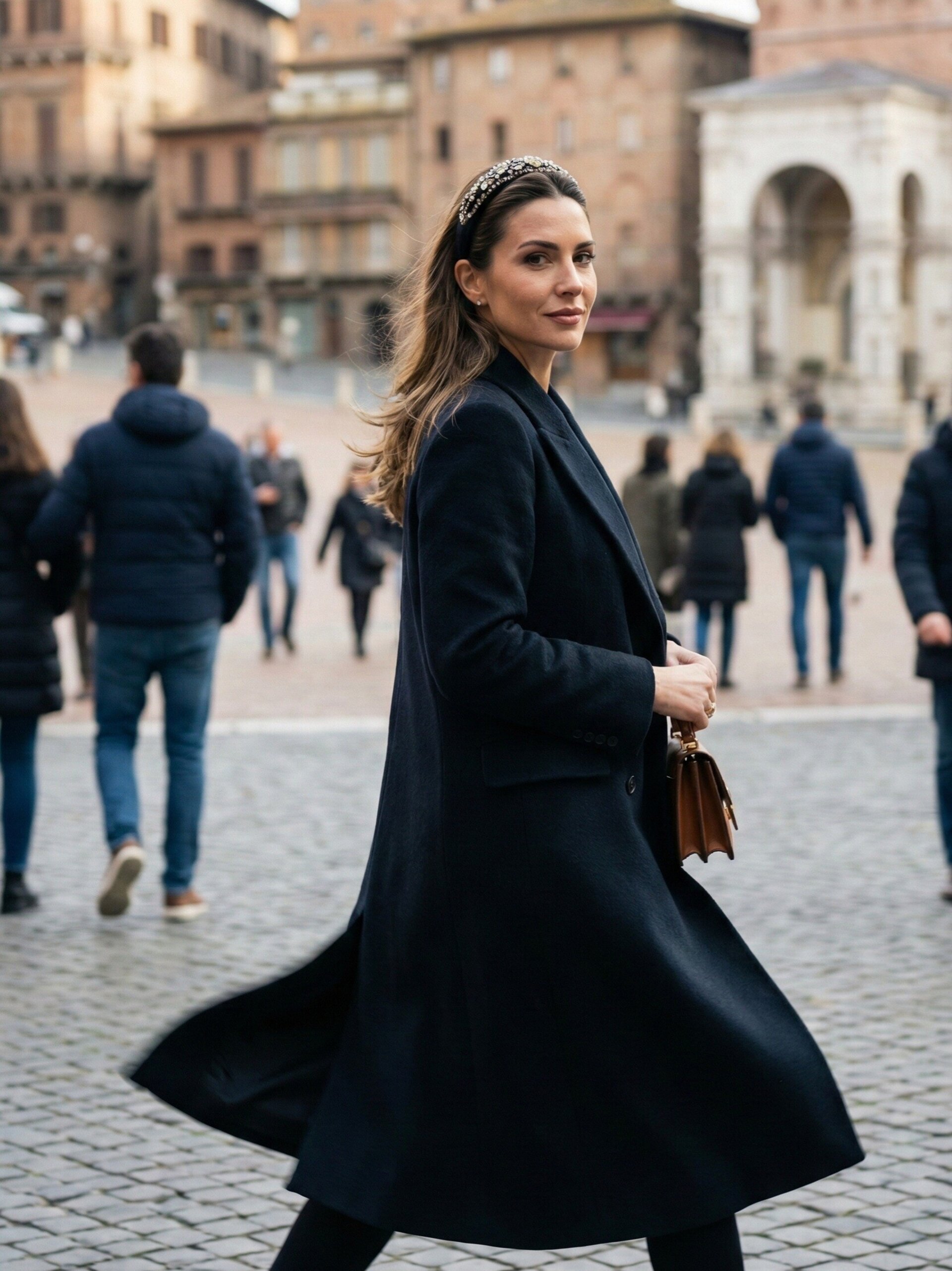 Diadema de terciopelo bordado - 1