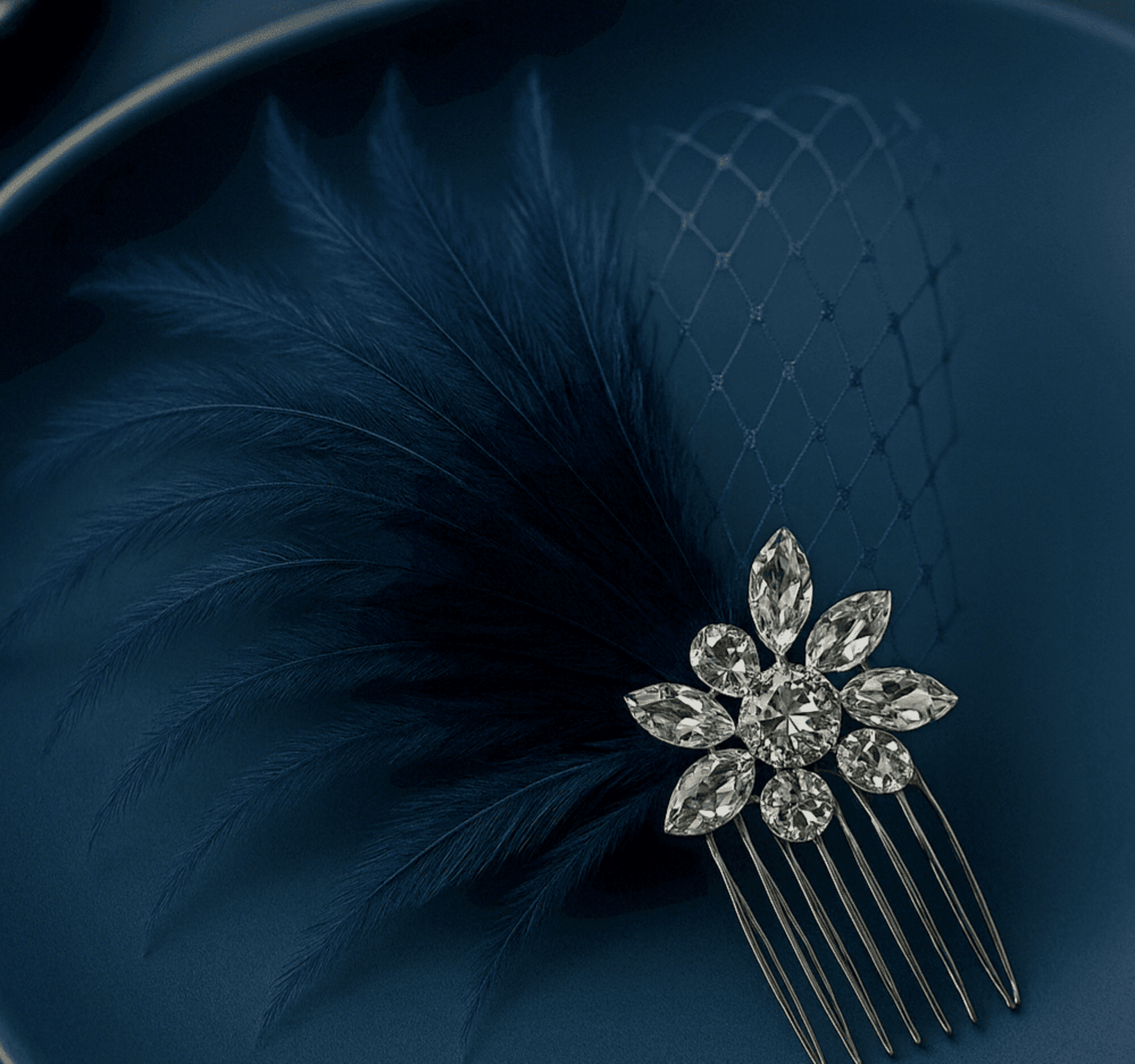 Peineta de plumas - 1